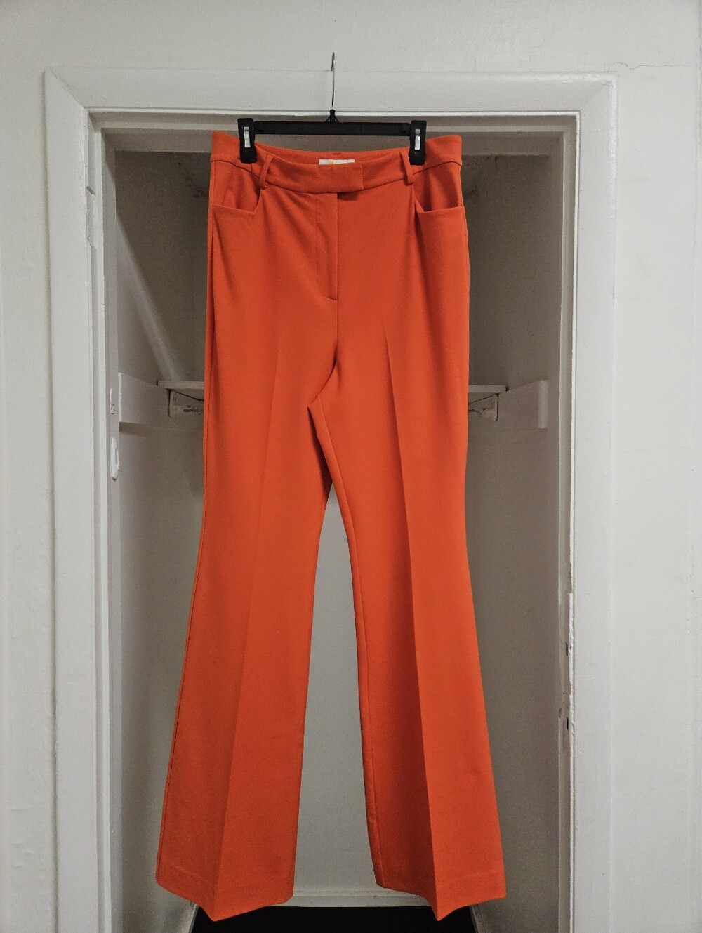 BODEN BI STRETCH HIGH RISE LONG FLARED TROUSERS 12 LONG - Picture 3 of 7